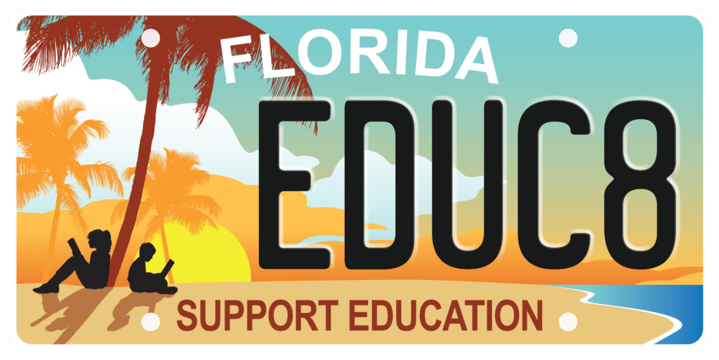 Florida License plate mockup