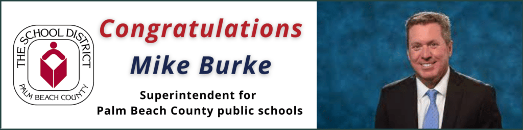 Congratulations Mike Burke banner