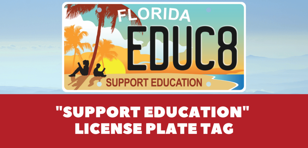 Education License Plate Tag