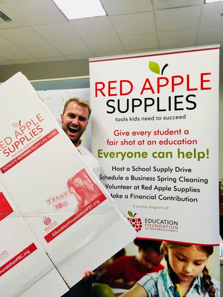 red apple supply drive volunteer